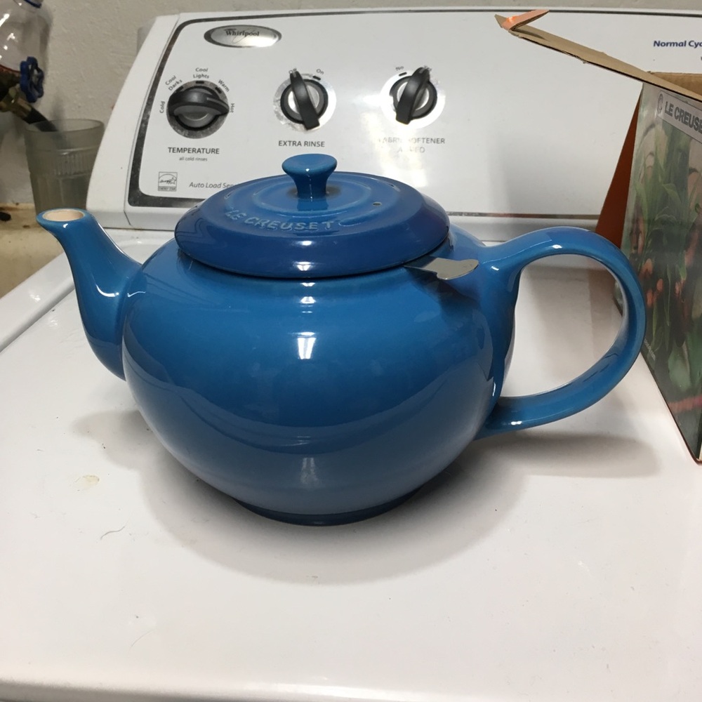Anthropologie Blue Ceramic Teapot